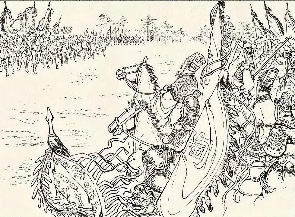 曹操得知父亲曹嵩被杀，举兵来犯徐州。徐州太守陶谦对众官说：曹兵势大，我...