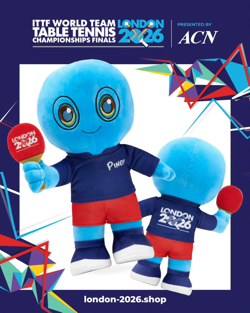 伦敦世乒赛吉祥物发布 2026伦敦世界乒乓球团体锦标赛吉祥物Ping！Ping!