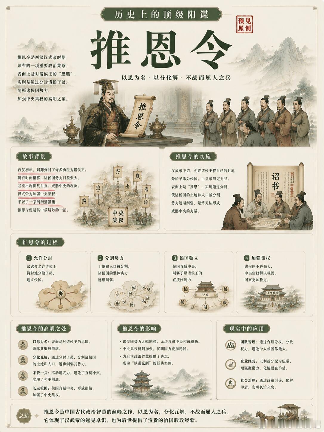 历史上的顶级阳谋，你知道几个？ 推恩令｜最温柔的削藩绝杀朝代：西汉·汉武帝 核心