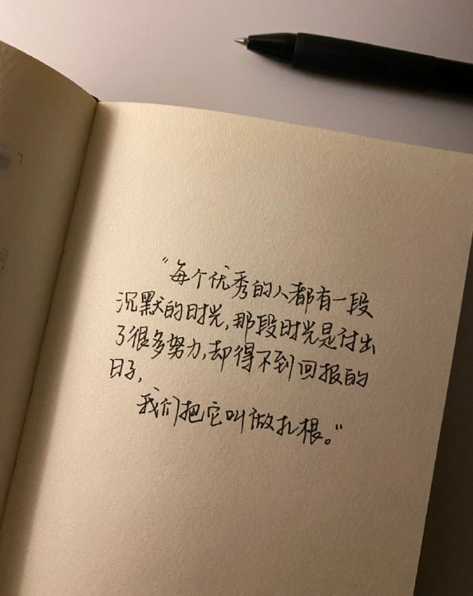 陪伴我低谷的一段话： ​ ​​​