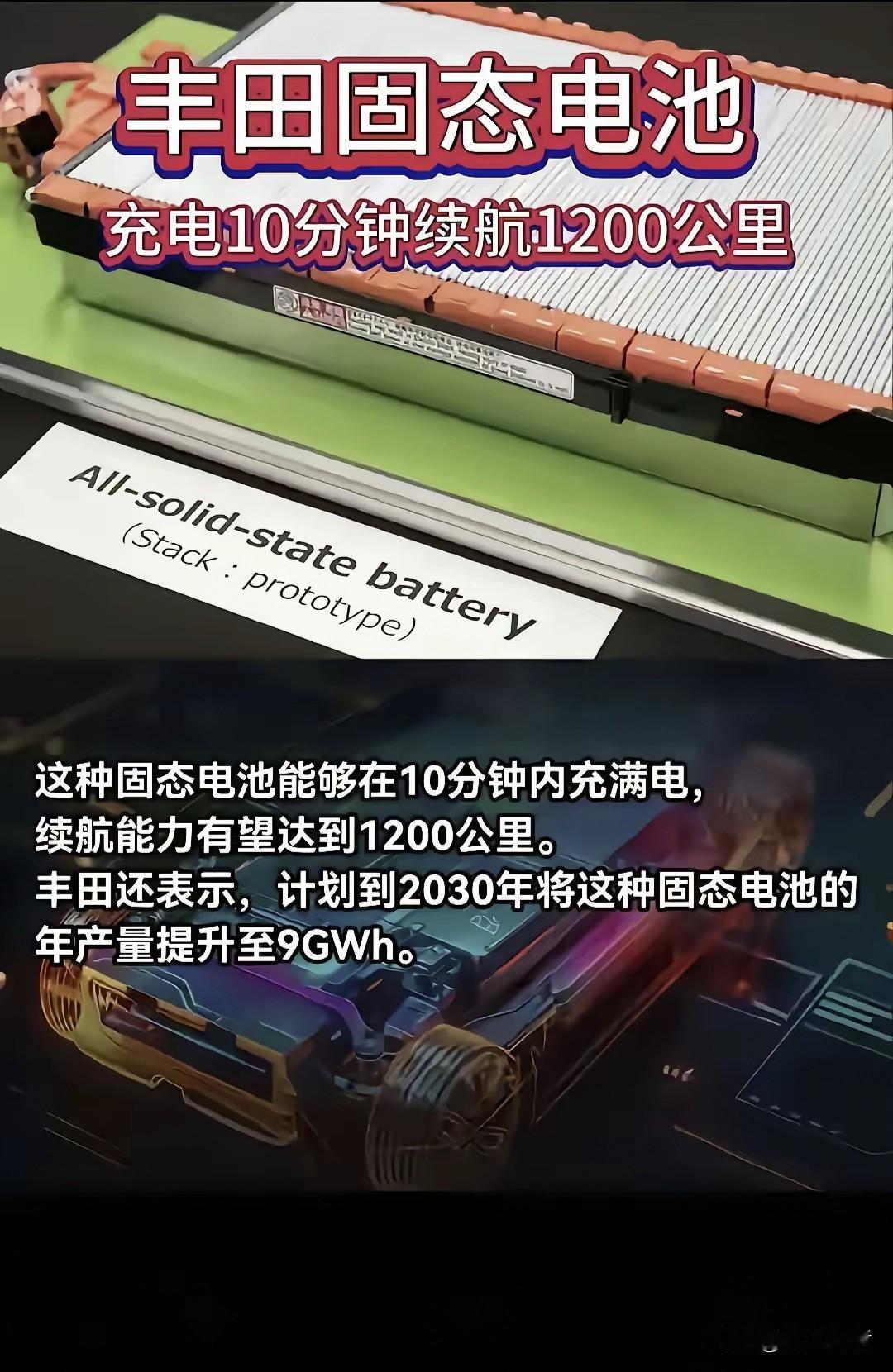 世界首次!汽车行业的工业革命来了!日本丰田率先全球官宣固态电池将于2026年量产