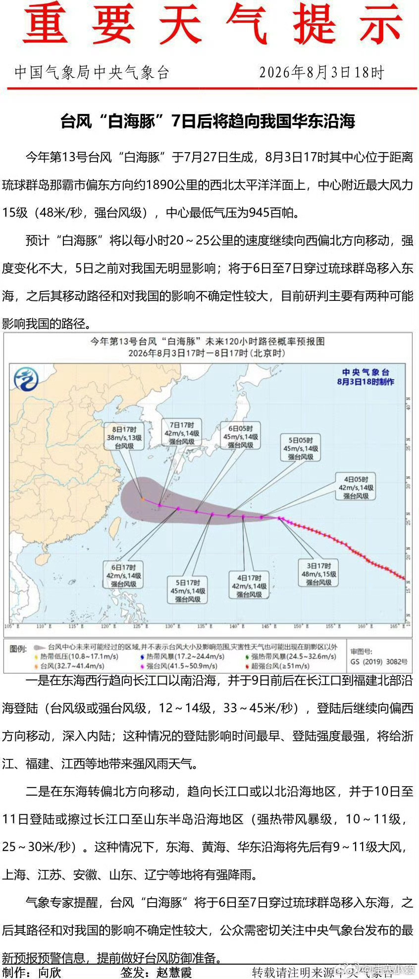 好家伙，又要来强台风，这回叫白海豚