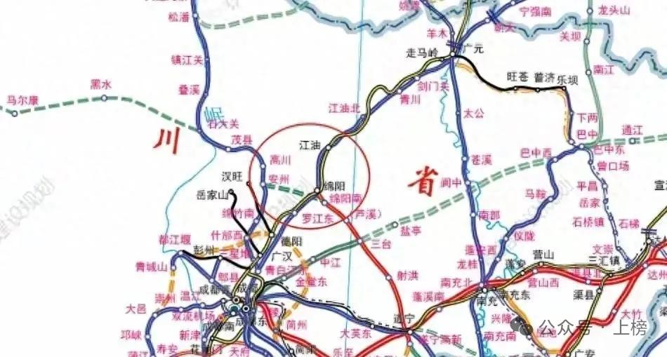 诡异的铁路连接线，川青铁路至绵遂内泸铁路安州段一直都是虚线标，何时可以开工修建？