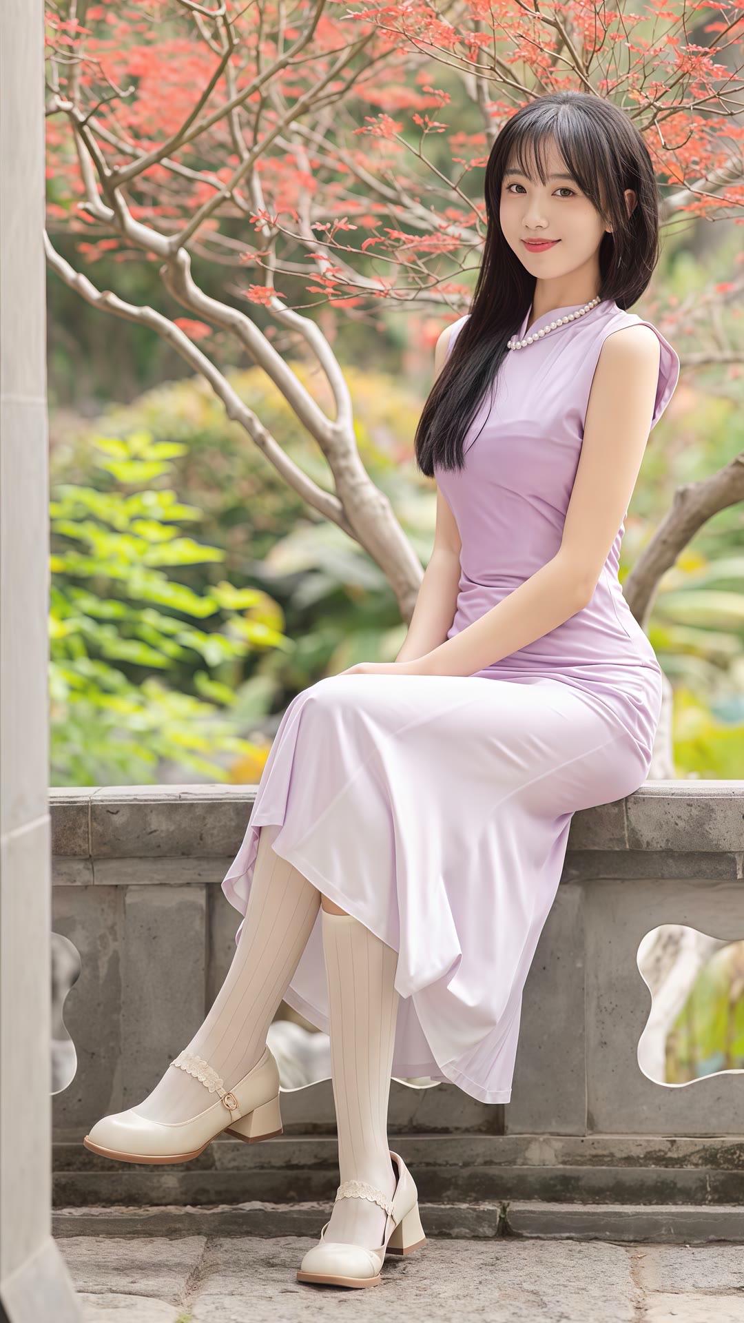 穿搭 紫色裙子 气质穿搭 摄影 楚雄约拍