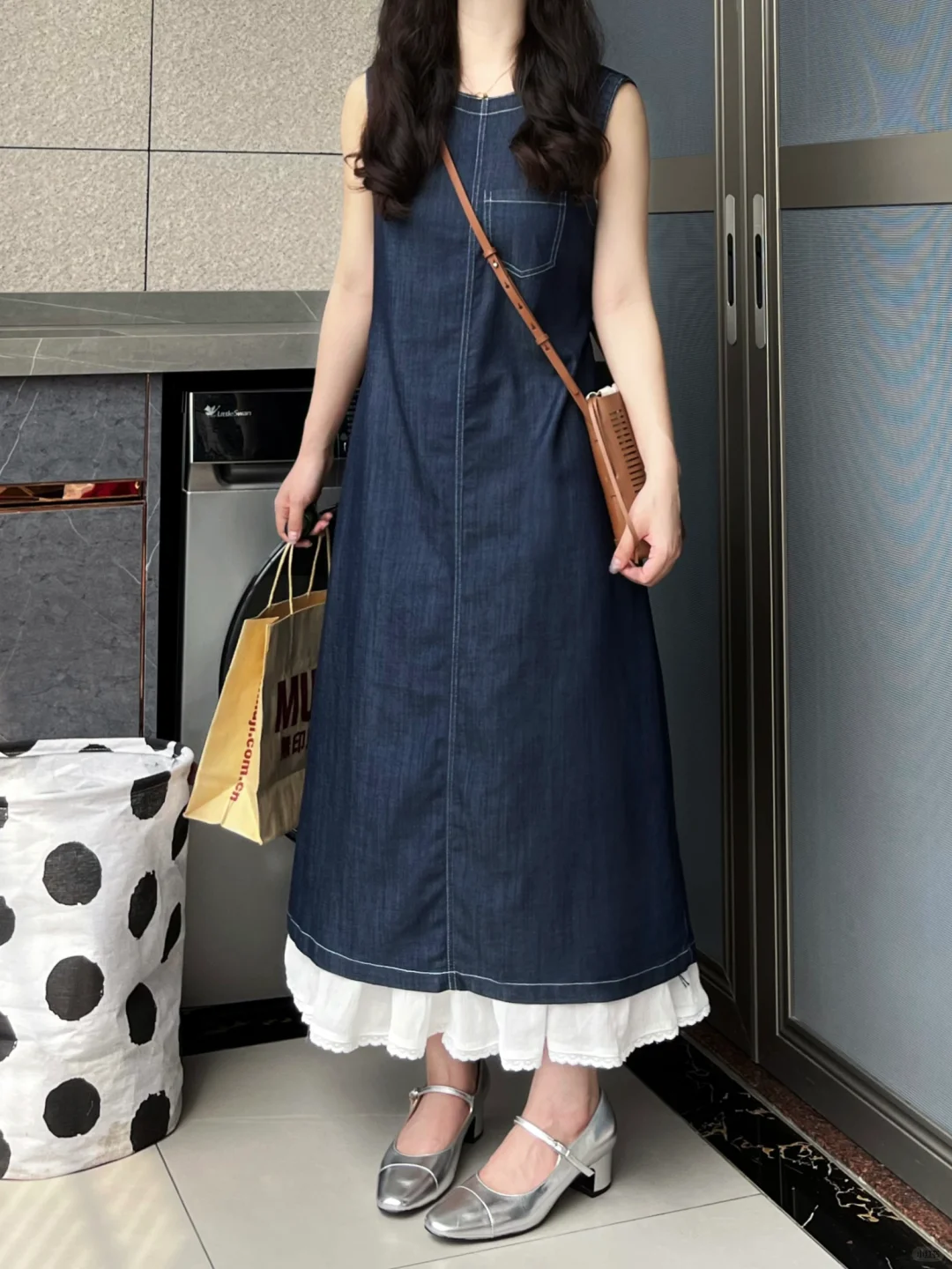 151cm｜啊啊啊五一出游穿搭！好爱牛仔裙～