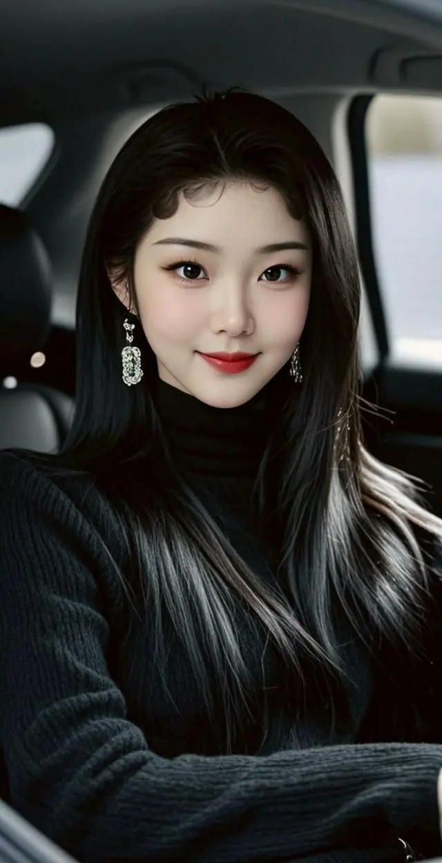 AI黑发女神的风采