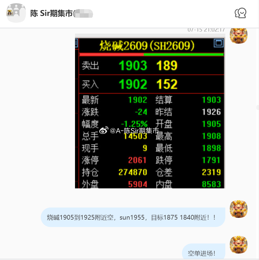 2027/7/17第二单【2609烧碱】烧碱完成40点！120点的lirun！烧