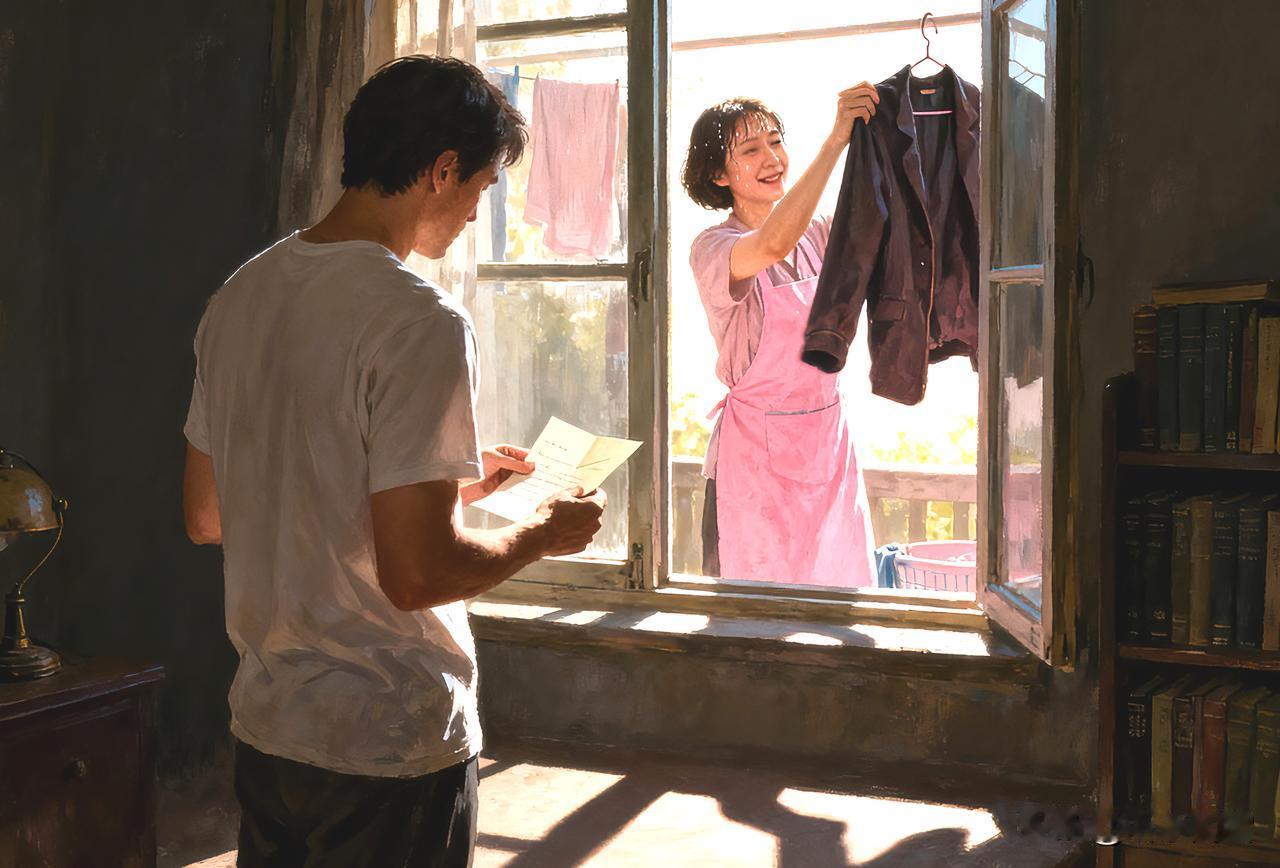 心血来潮收拾书房，抽屉里摸出个陈年旧信封，拆开一看，是一封手写的信，看一眼，字字