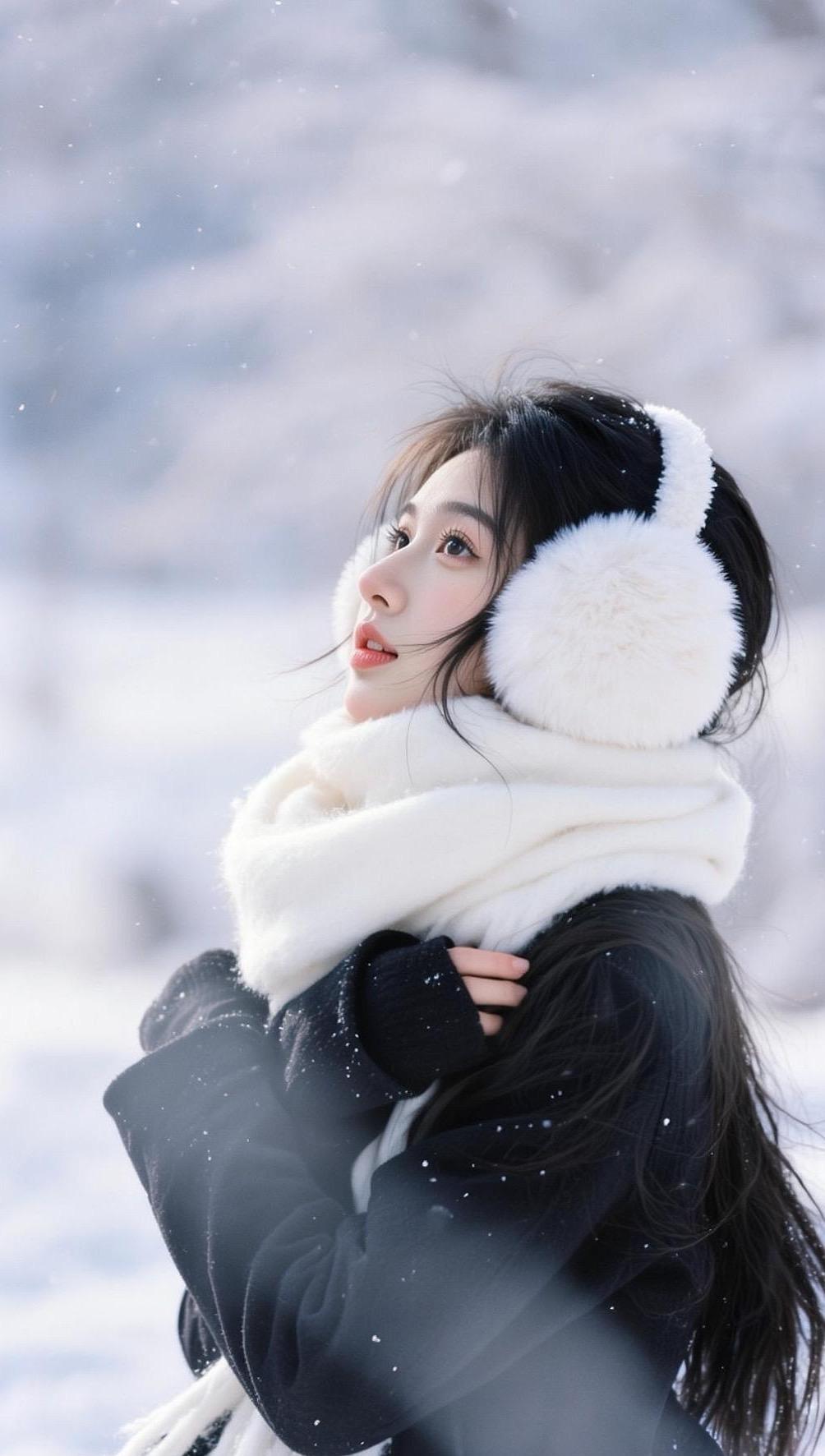 雪落人间，不急不缓，岁寒无恙，添衣添暖。