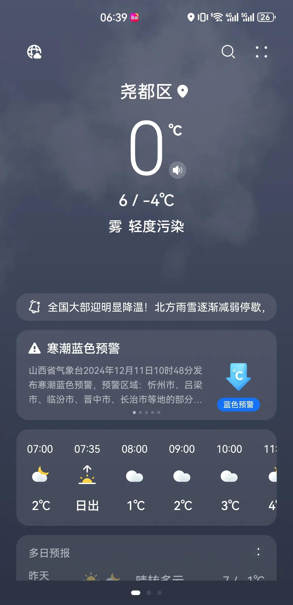 我也真是服了我家姑娘了，这样一个温度，她还穿着秋天的衣服。自己冻的经常缩成一团，