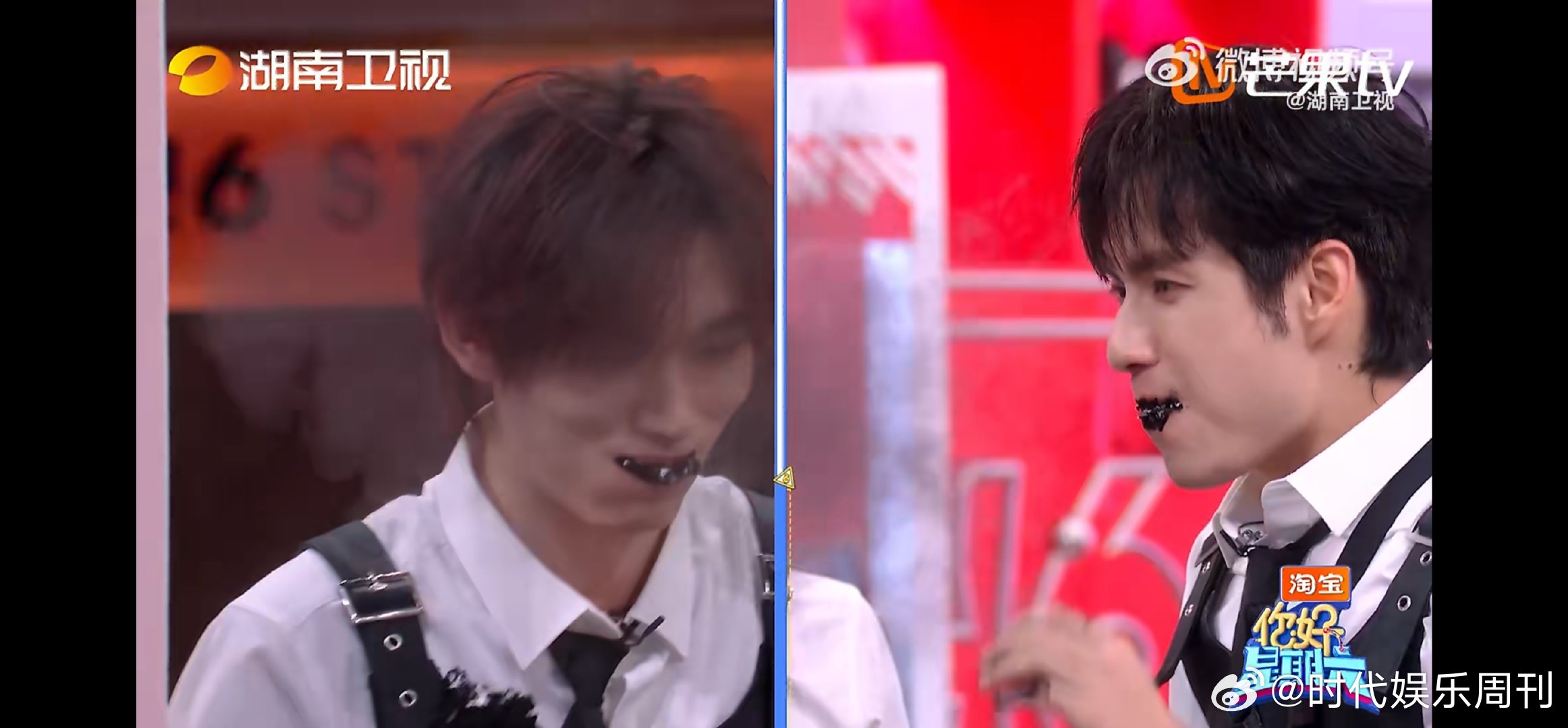 被黑唇丁程鑫帅到是我的宿命丁程鑫吃冰淇淋吃出撕漫男的感觉你好星期六独特黑唇造型尽