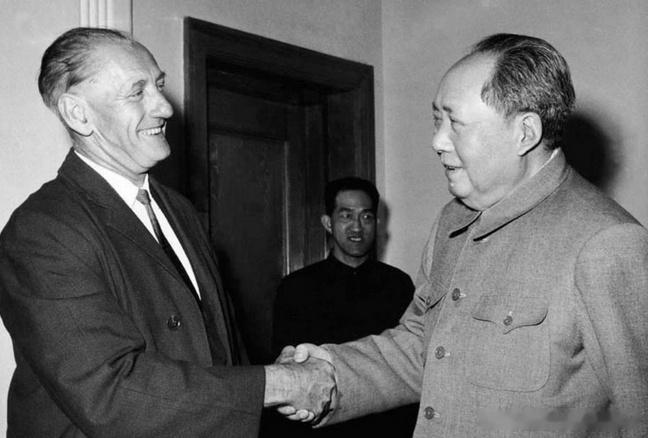 1965年3月14日，毛泽东会见新西兰共产党总书记威尔科克斯。 