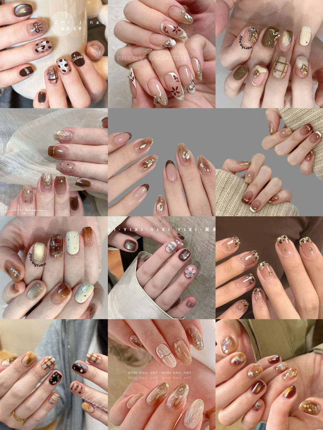 💅🏻mark一些简约棕色系秋冬美甲🍂✨