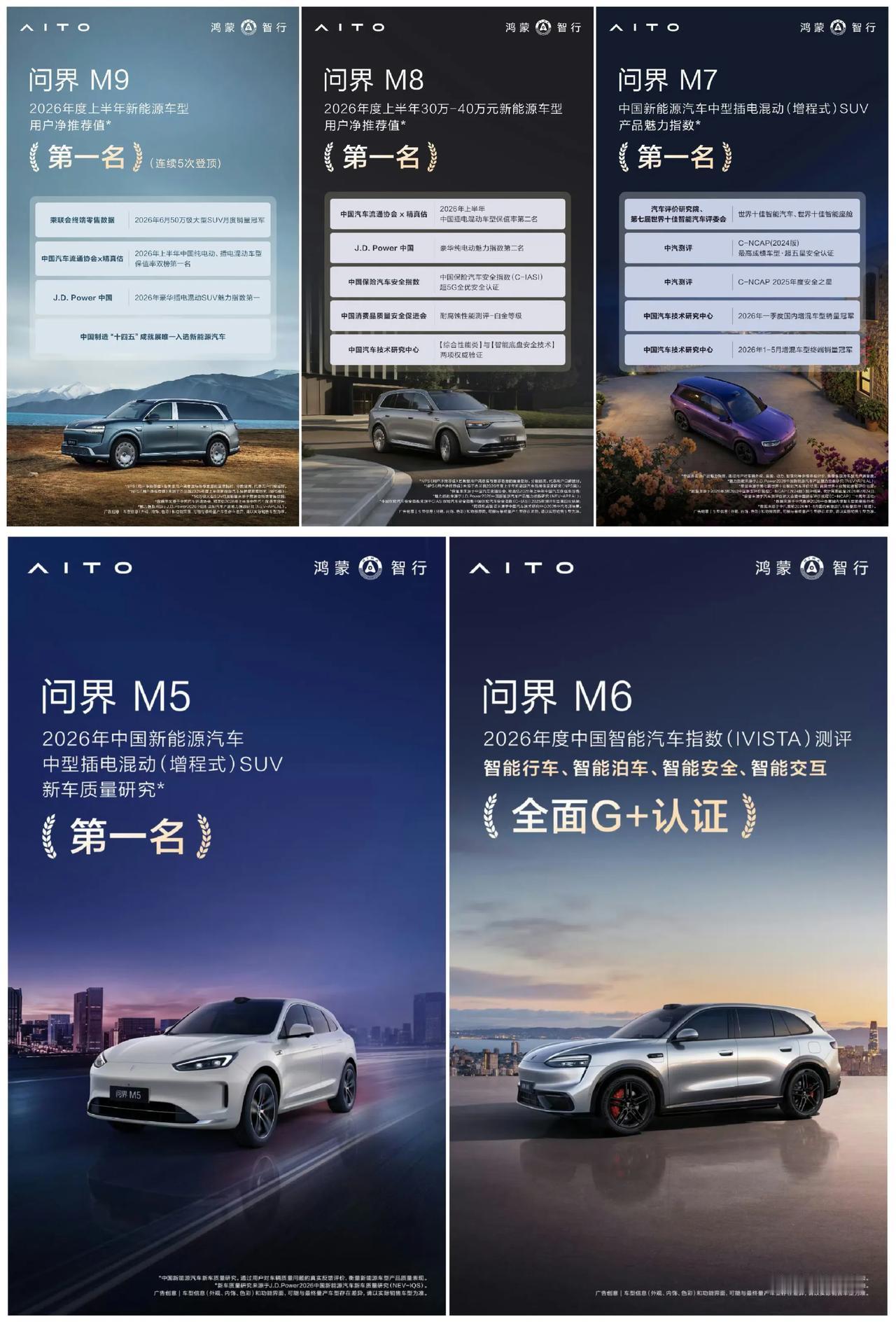 不错不错！问界M56789都获得了好成绩，都是优等生！2026年的前两个季度销量
