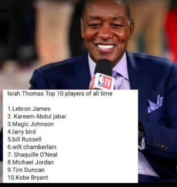 微笑刺客排NBA历史前10：
1、詹姆斯
2、贾巴尔
3、魔术师
4、伯德
5、