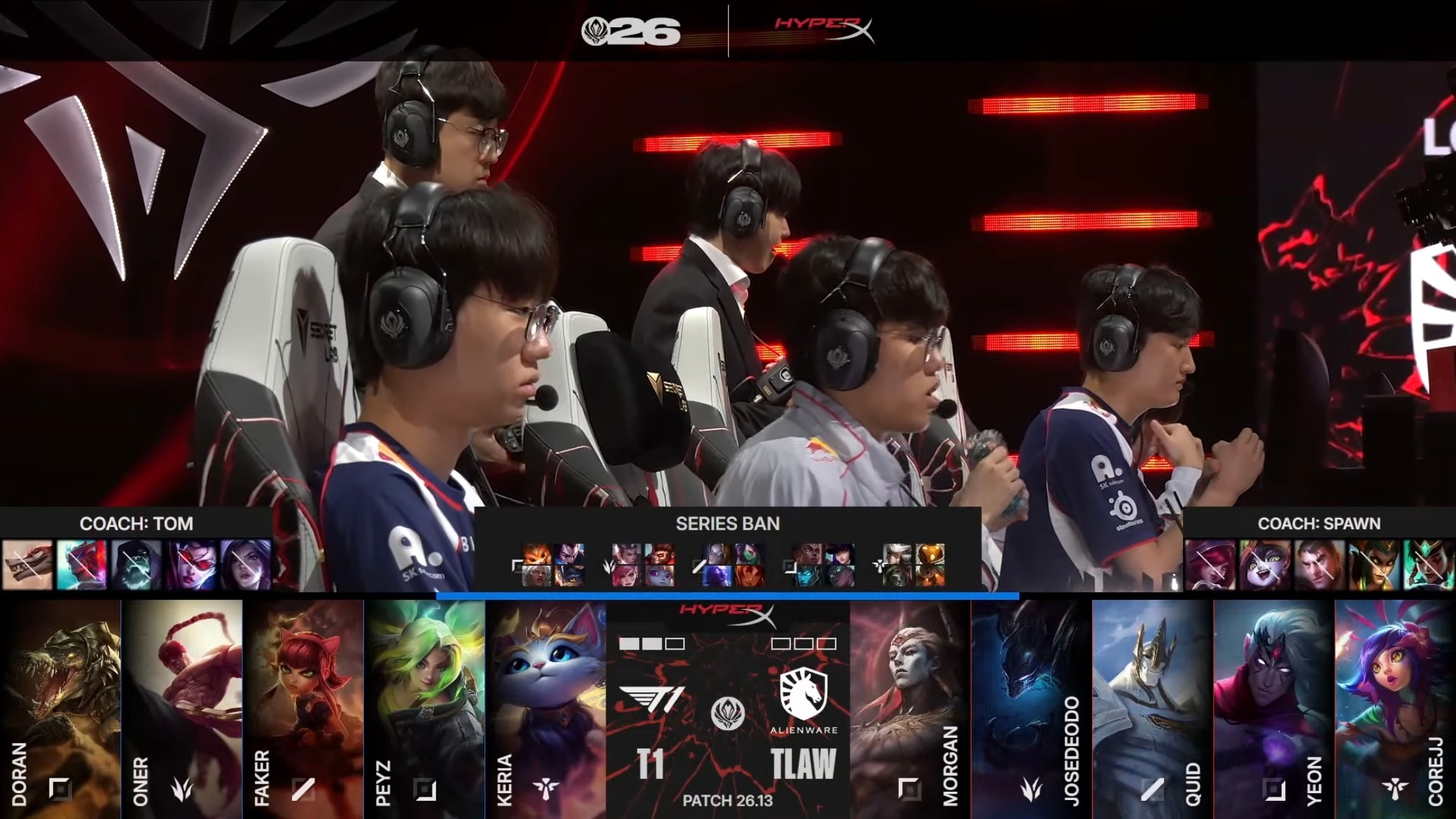【2026MSI 】 GAME 03 vs TLAW第三局BP如下T1T1LOL
