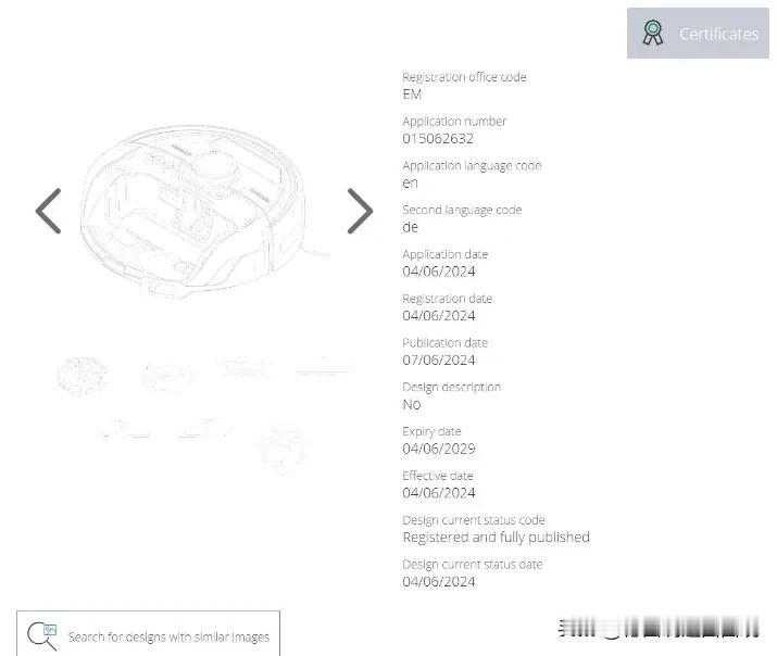 刚刚检索了过去一年在世界知识产权组织注册并发布的机器人工业设计专利，我认为这可以