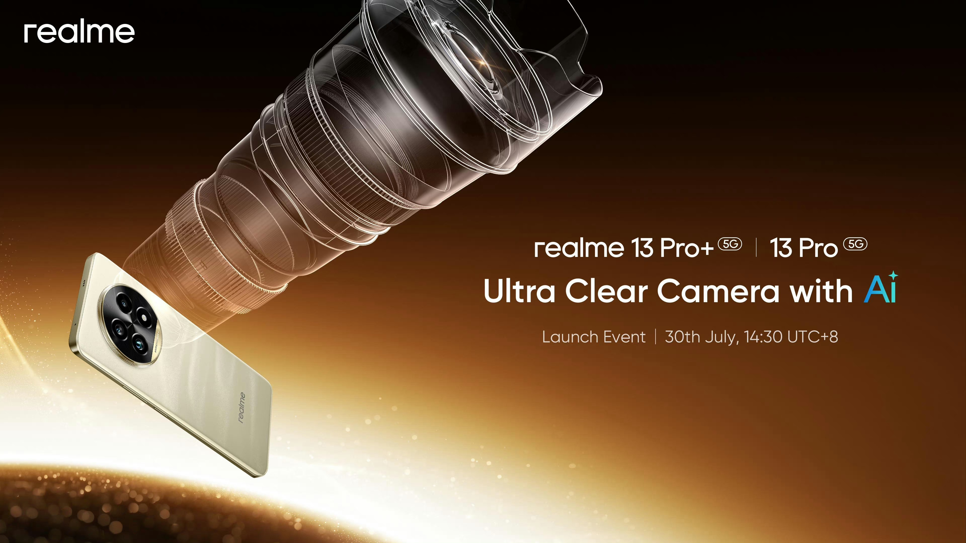 realme真我13Pro系列手机7月30日印度发布：首发索尼LYT-701主摄
