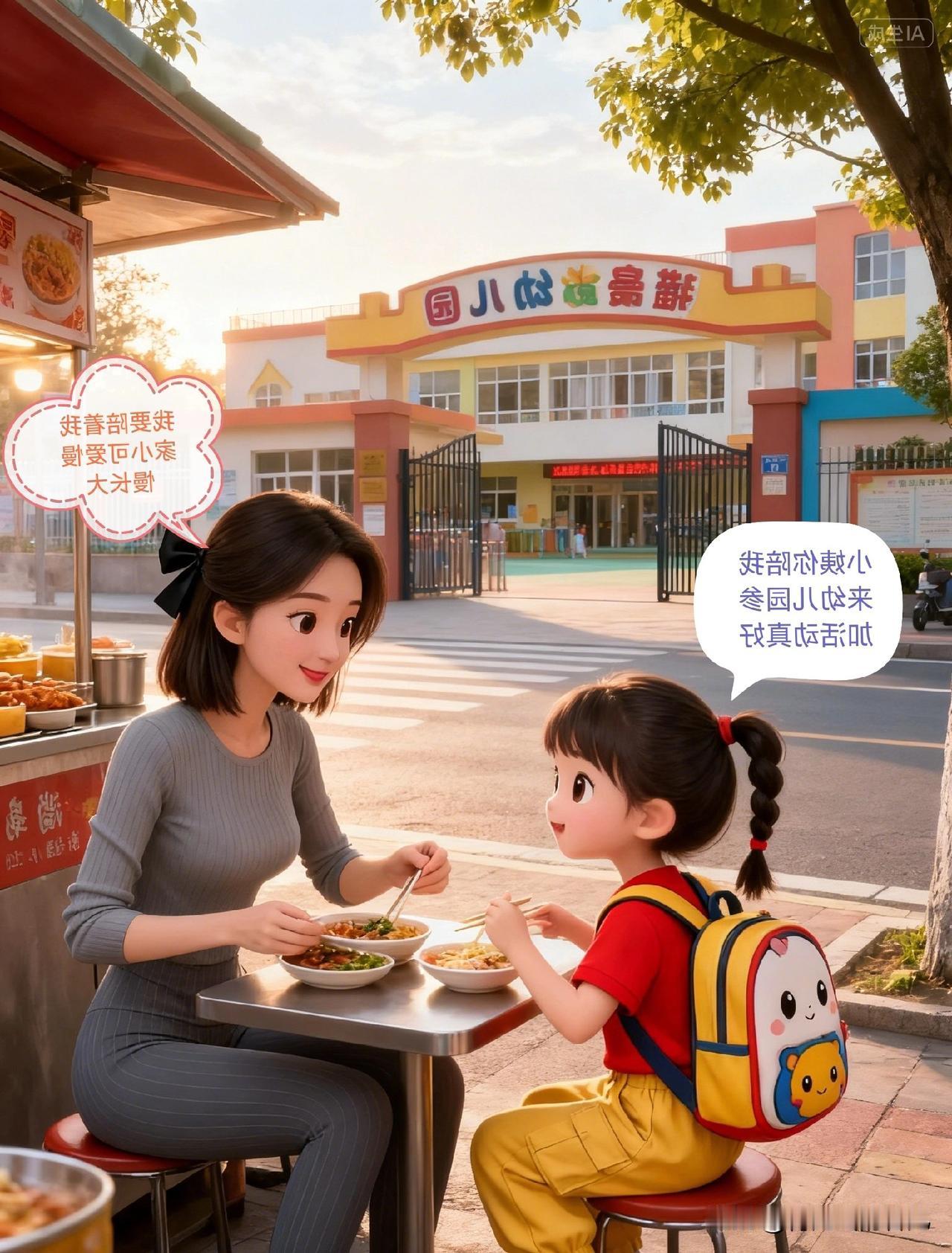 和女儿相处的每一刻都超治愈。有次接她放学，路上她突然说：“妈妈，我觉得你像公主一