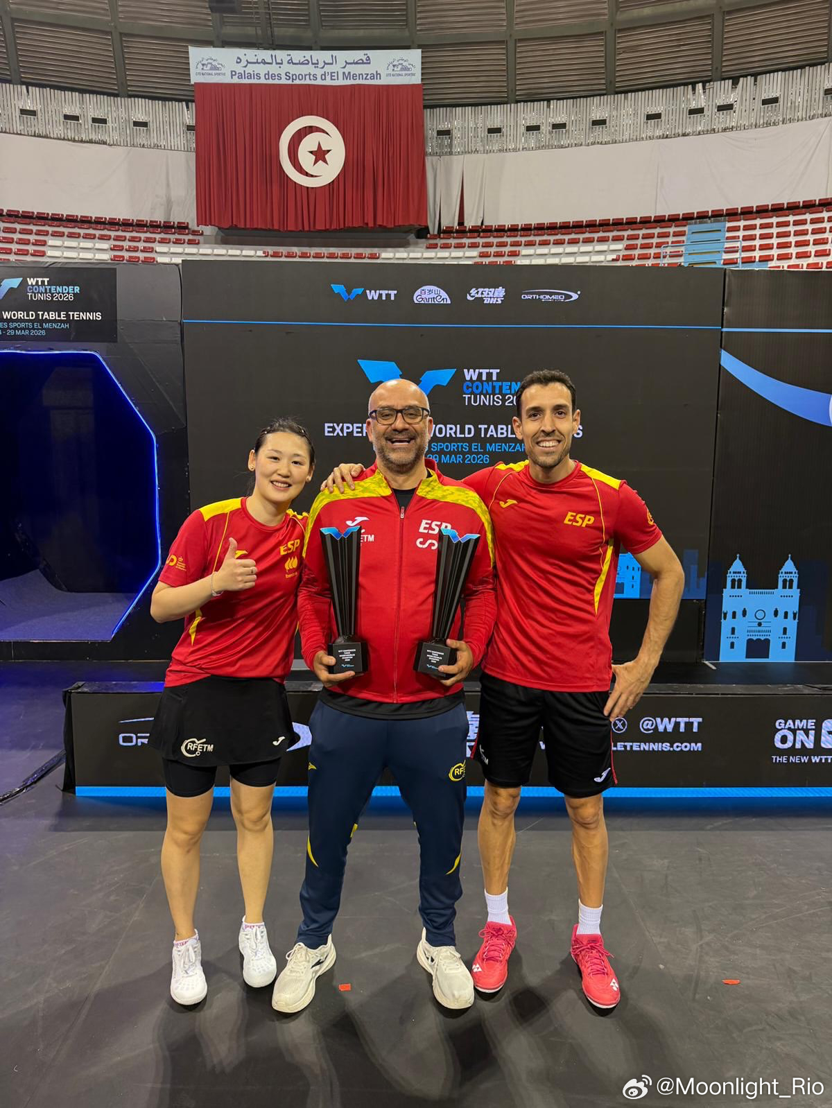 WTT常规挑战赛突尼斯站2026wtt 🇪🇸肖瑶茜/罗伯勒斯夺得混双冠军🏆