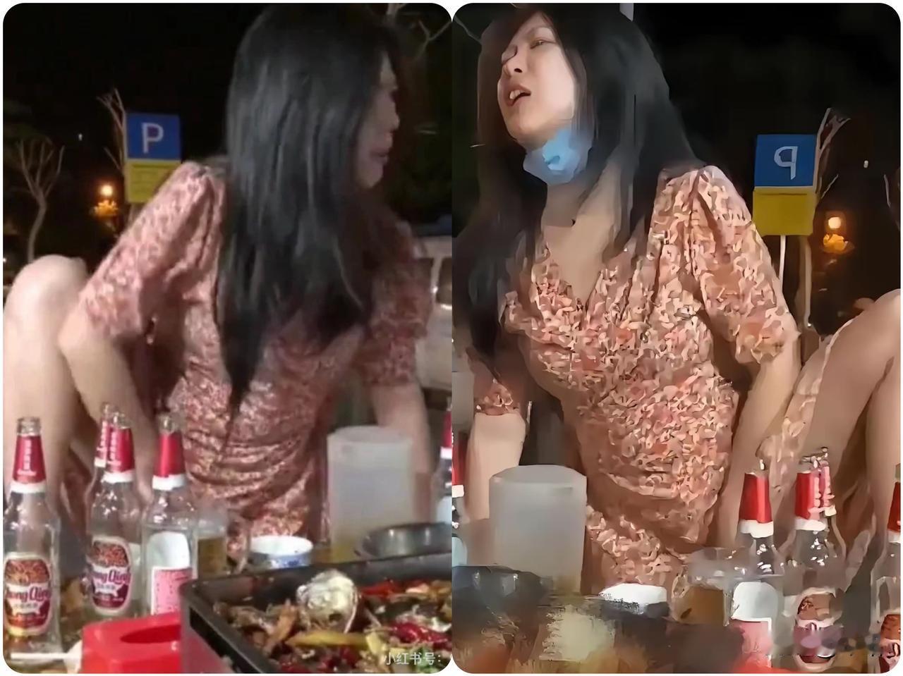 女人带三分酒
看来一般人都喝不过她！