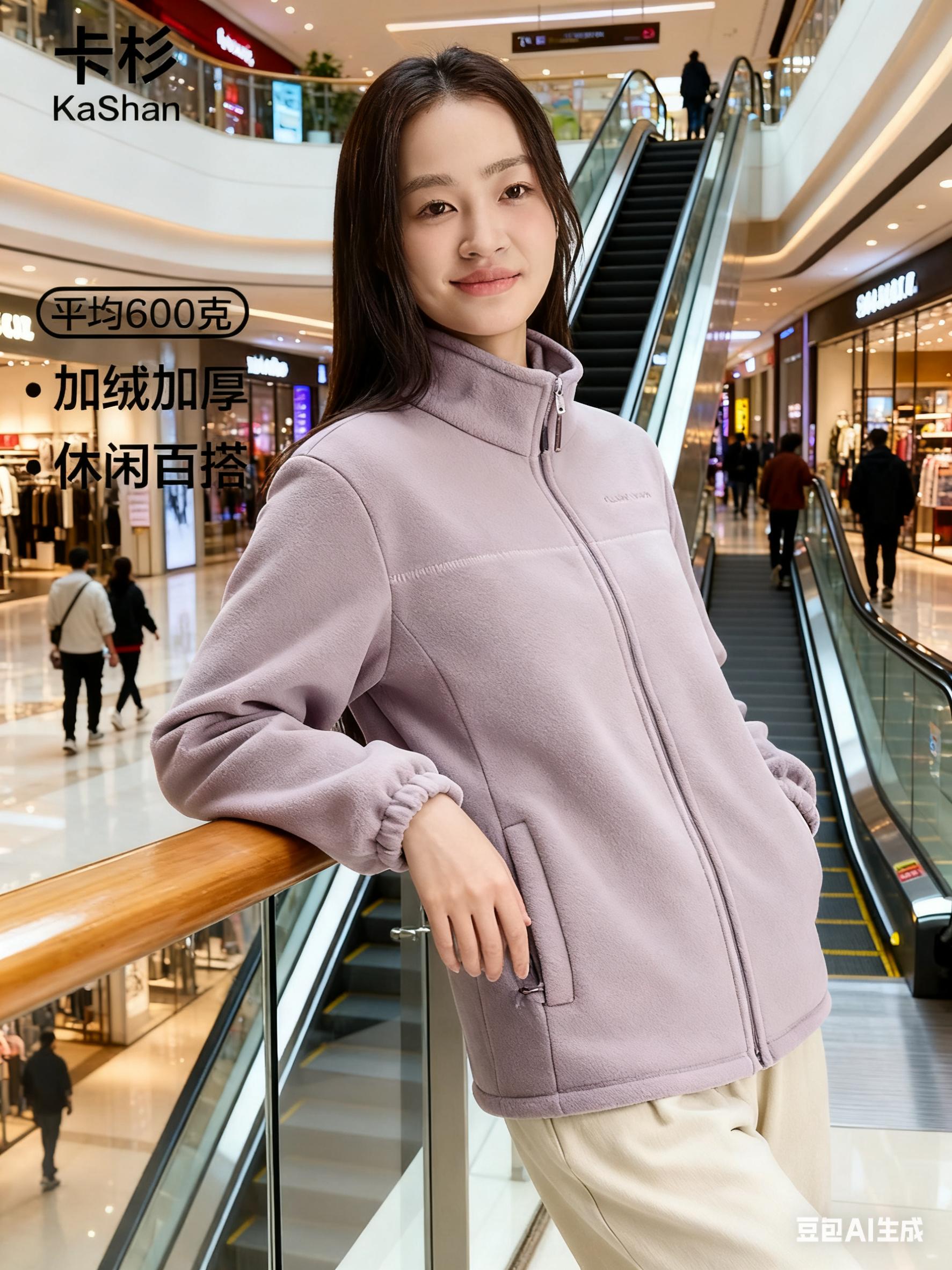 秋冬天就不喜欢穿的臃肿，喜欢这种又显瘦又保暖的抓绒外套