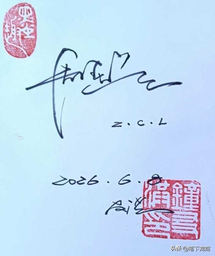 这份艺术签名很有创意，刚柔并济，舒展大气