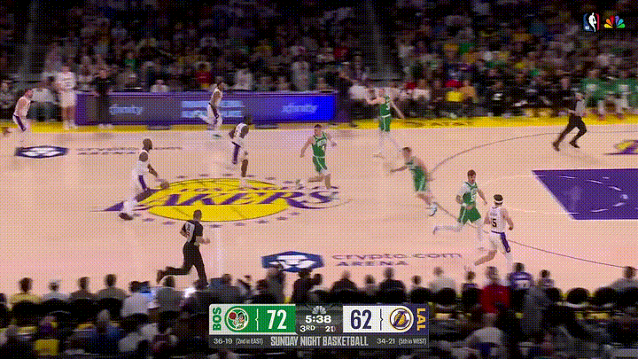 湖人老将詹姆斯真是太勇猛了！在今天进行的湖人和凯尔特人的焦点战中，当时比赛进行到