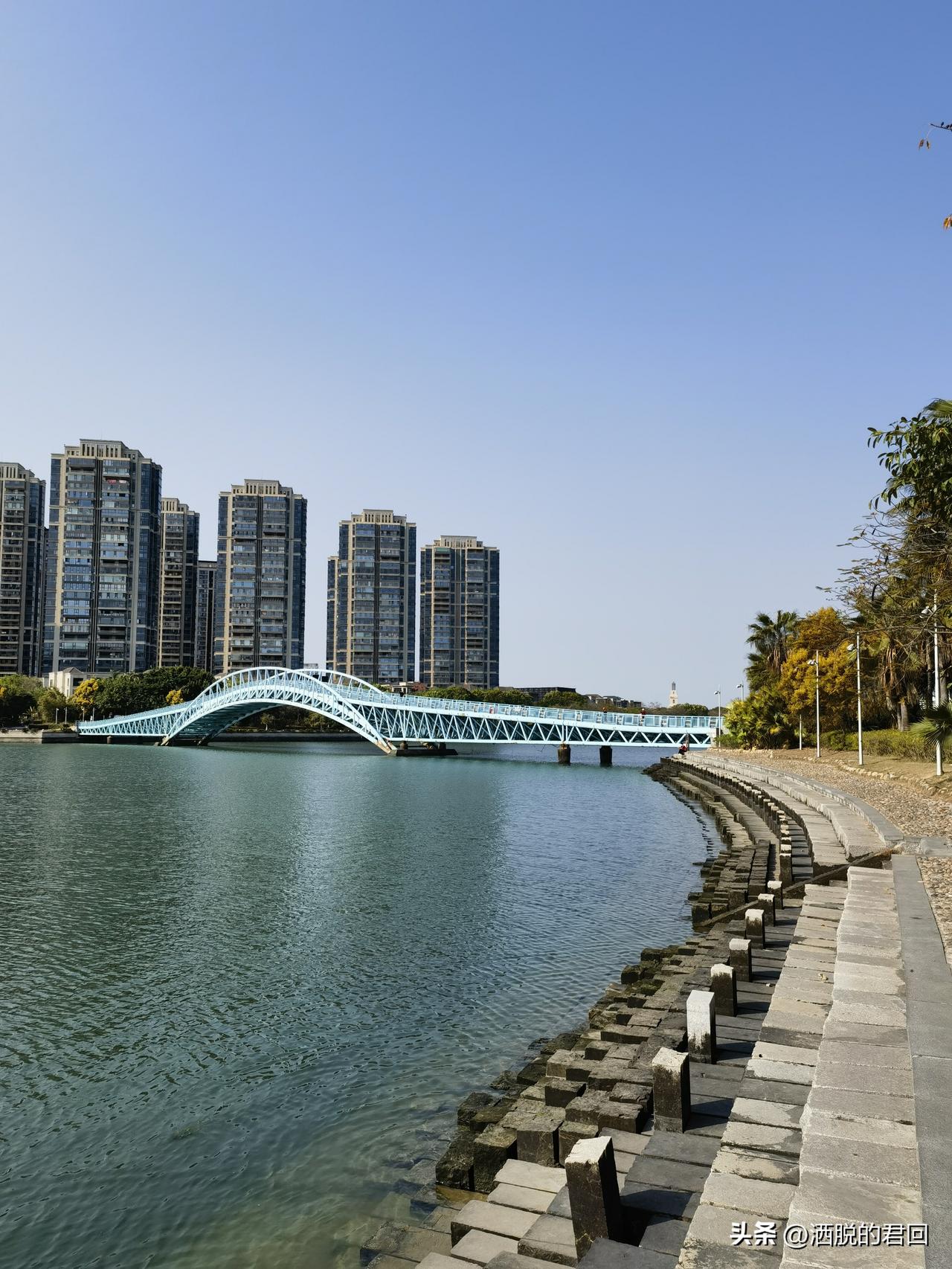 惊喜突然而至！
忙碌了一天，
下班了很想沿着晋安河走走，
河水缓缓，
微风徐徐，