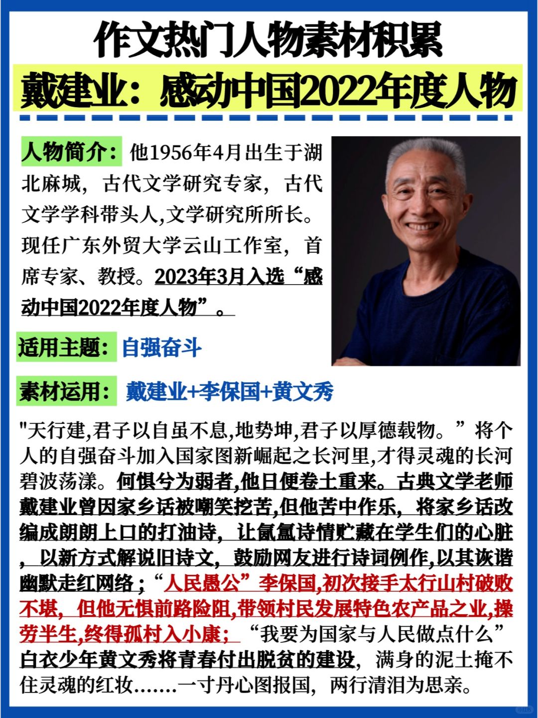 🔥热门人物素材积累✅教资申论作文用烂了