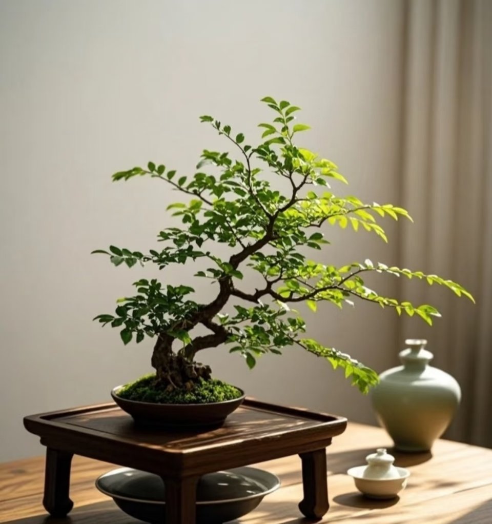 榆树盆栽养护指南：1、环境：榆树喜光耐寒，应在光照好，空气流通的地方养护，如果光