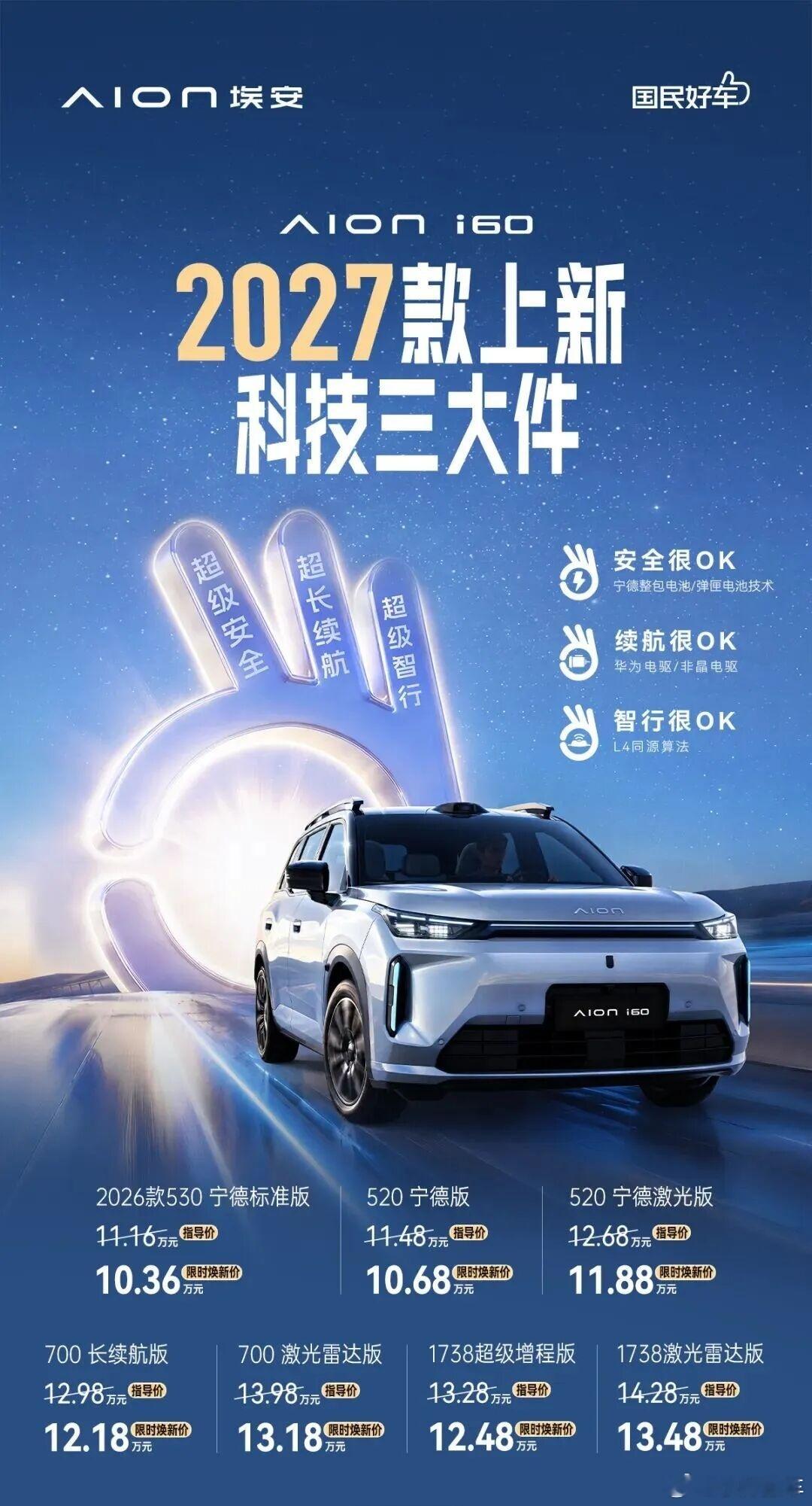 2027款埃安i60上市价格来了汽车 ​​​