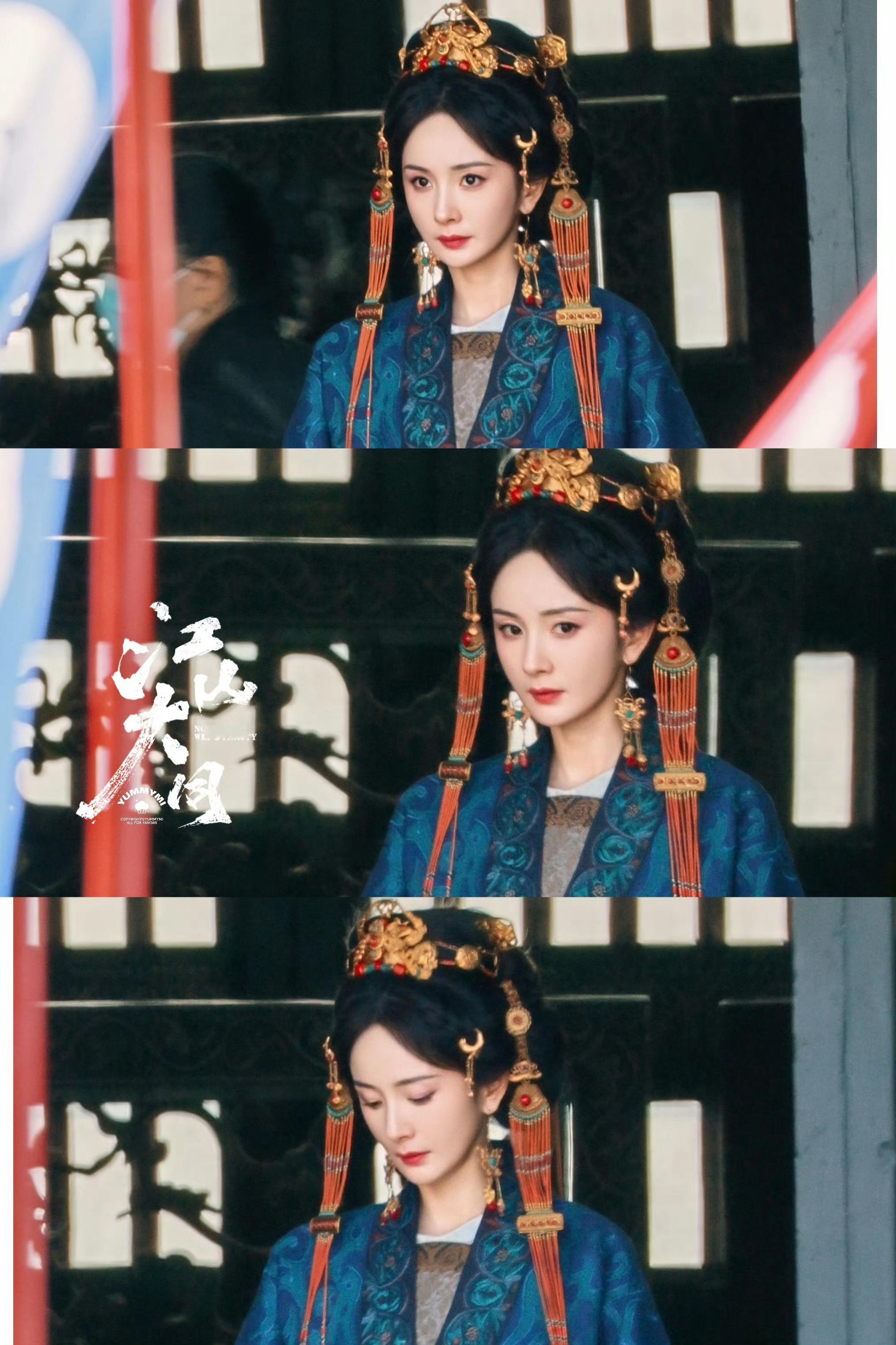 杨幂江山大同和亲路透从4月初开机到今天，杨幂在剧组整整拍了近四个月！在最热的天拍