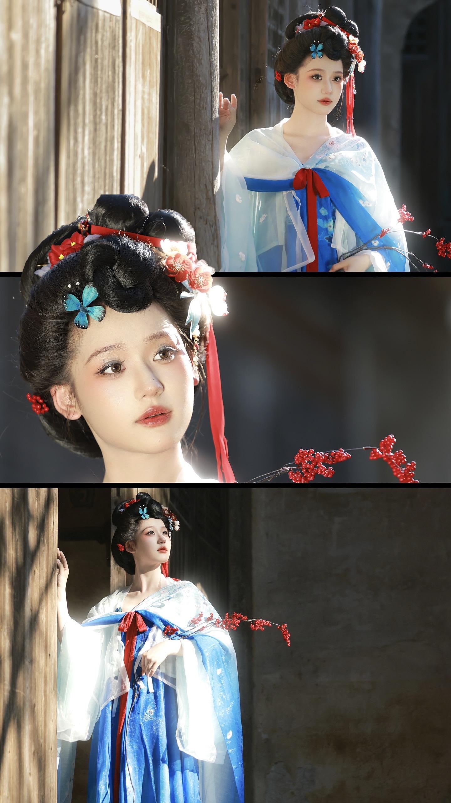 红蓝配色真好看啊！呈坎的漂亮建筑！ 🧚‍♀️：  💄：  👗