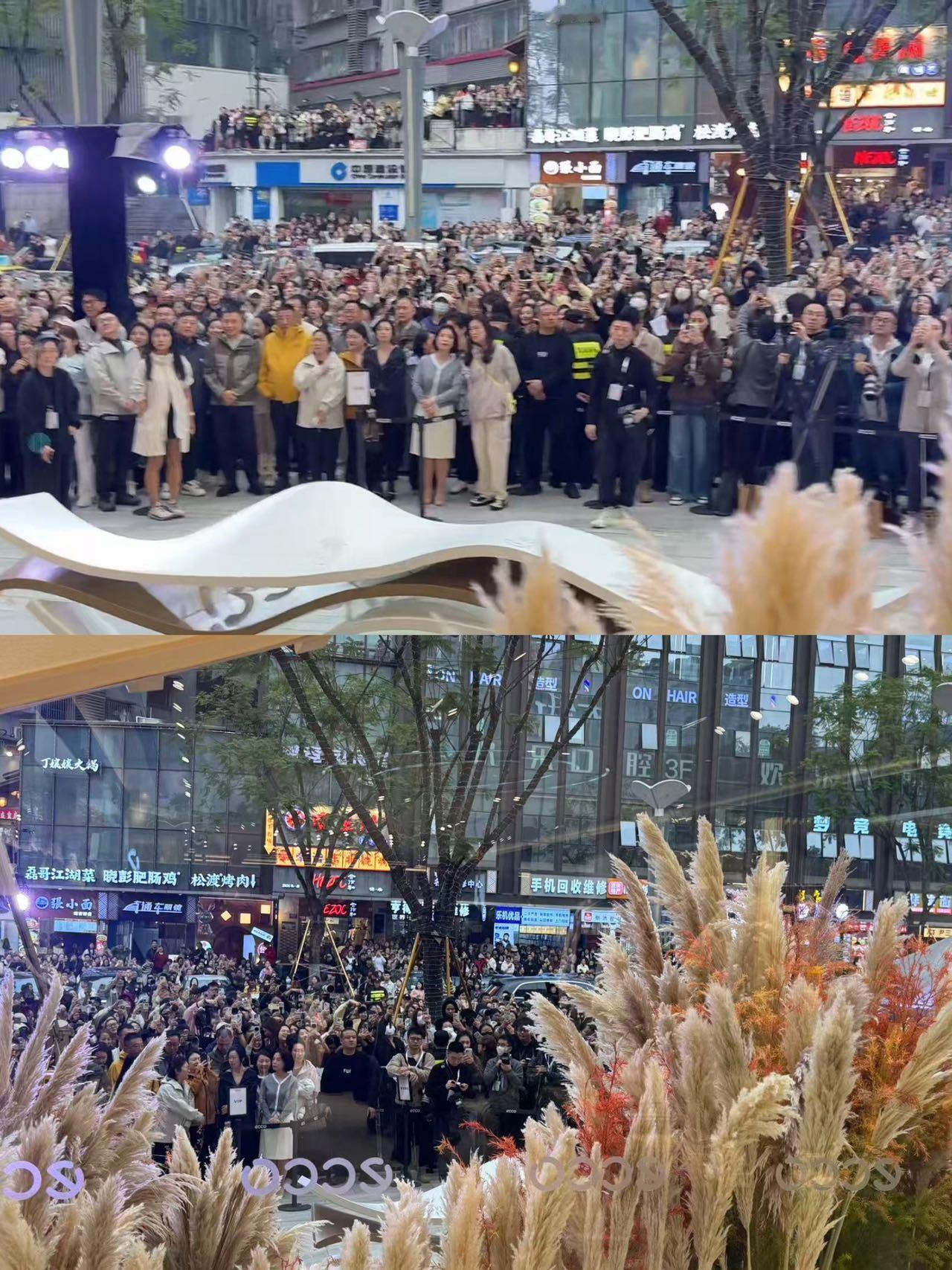 黄景瑜重庆线下活动人气炸了！粉丝围得里三层外三层，挤都挤不进去 生图随手拍都帅，