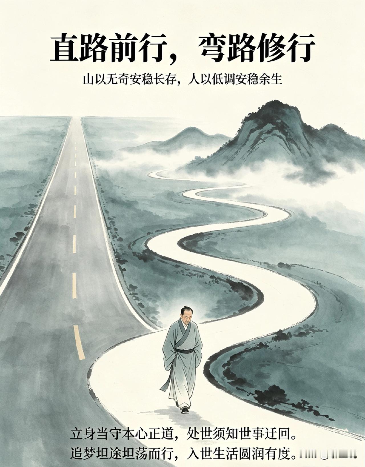直路前行，弯路修行！世事万千，自有宿命。
 
山以无奇安稳长存，人以低调安稳余生