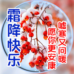 友晚上好！霜降快乐！愿您平安吉祥，健康幸福永相随！🌹[福][祈祷]