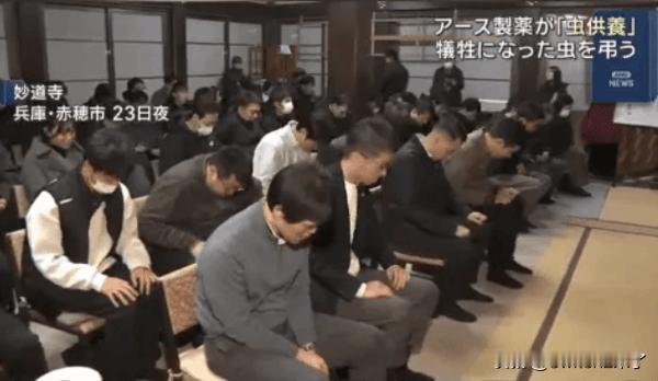 当地时间本月23日晚，日本上市杀虫剂制造商Earth制药在兵库县赤穗市妙道寺举行