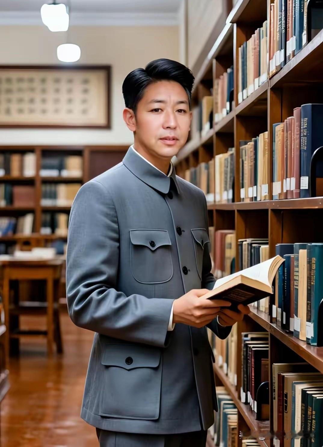 还是以前的中山装好看，这颜值，穿上中山装更显精神[赞]