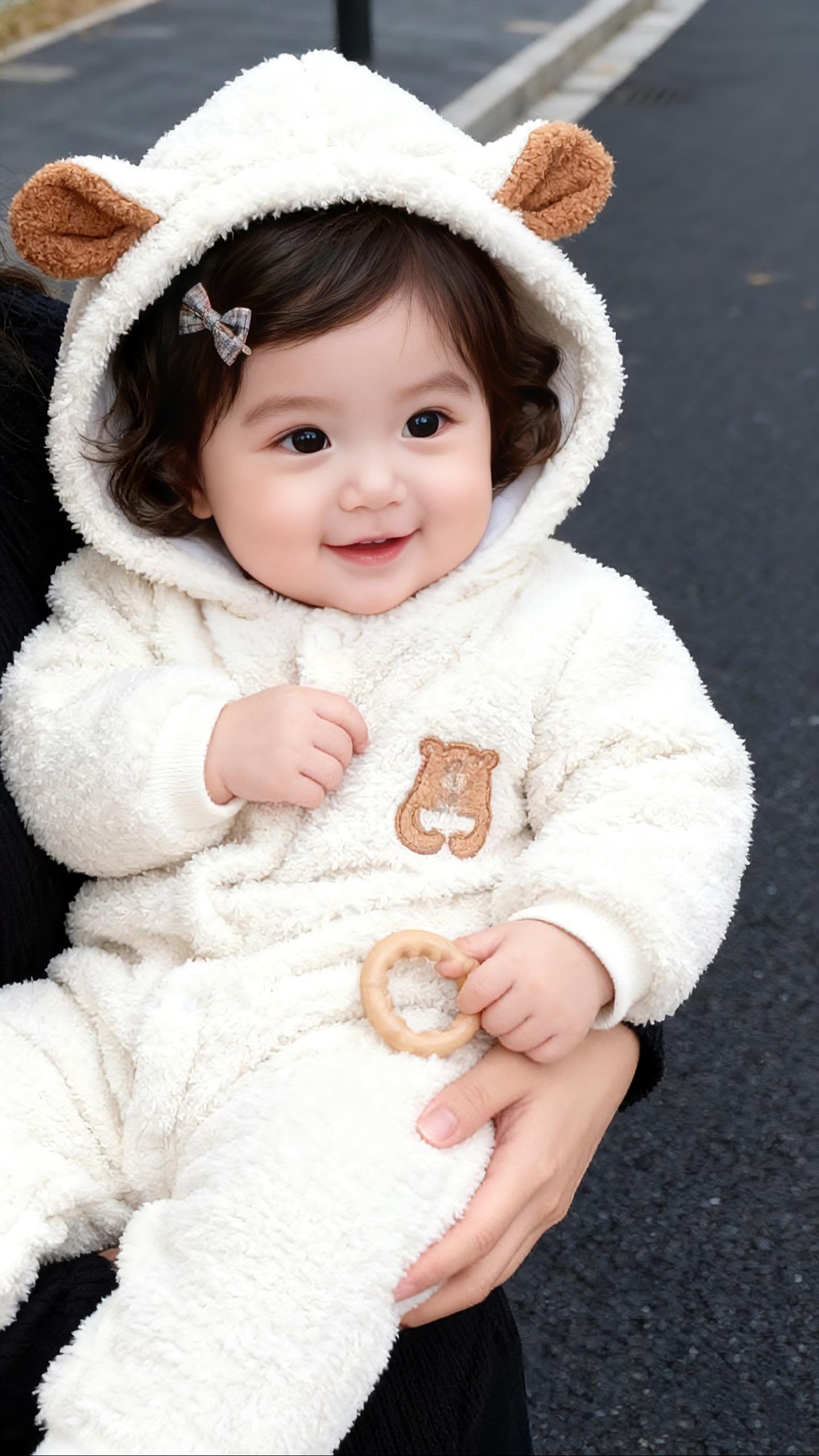 我的小公主 萌娃穿搭 高品质童装 也太可爱了吧 连体棉服