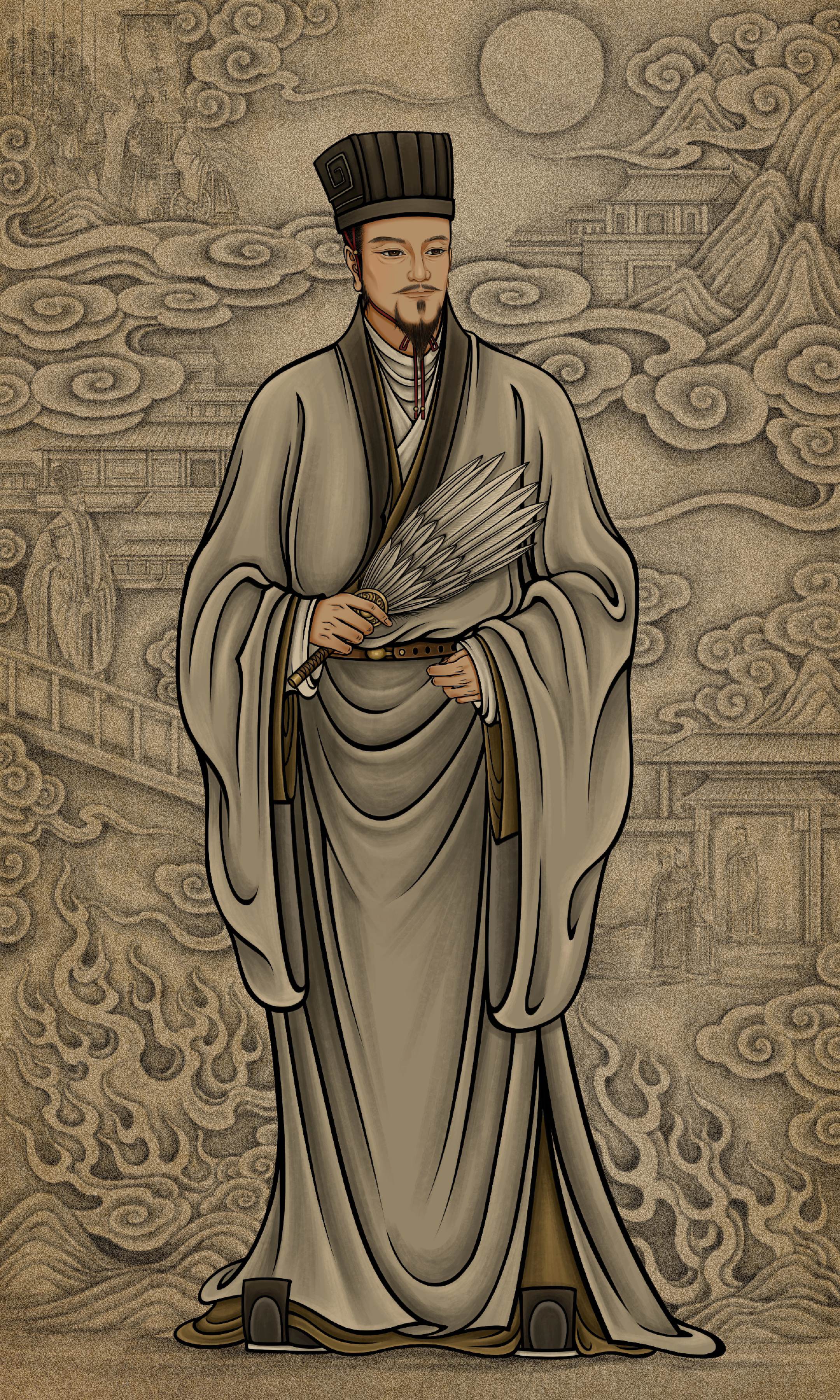 本是文正才，确表武侯志。三顾频烦天下计，两朝开济老臣心