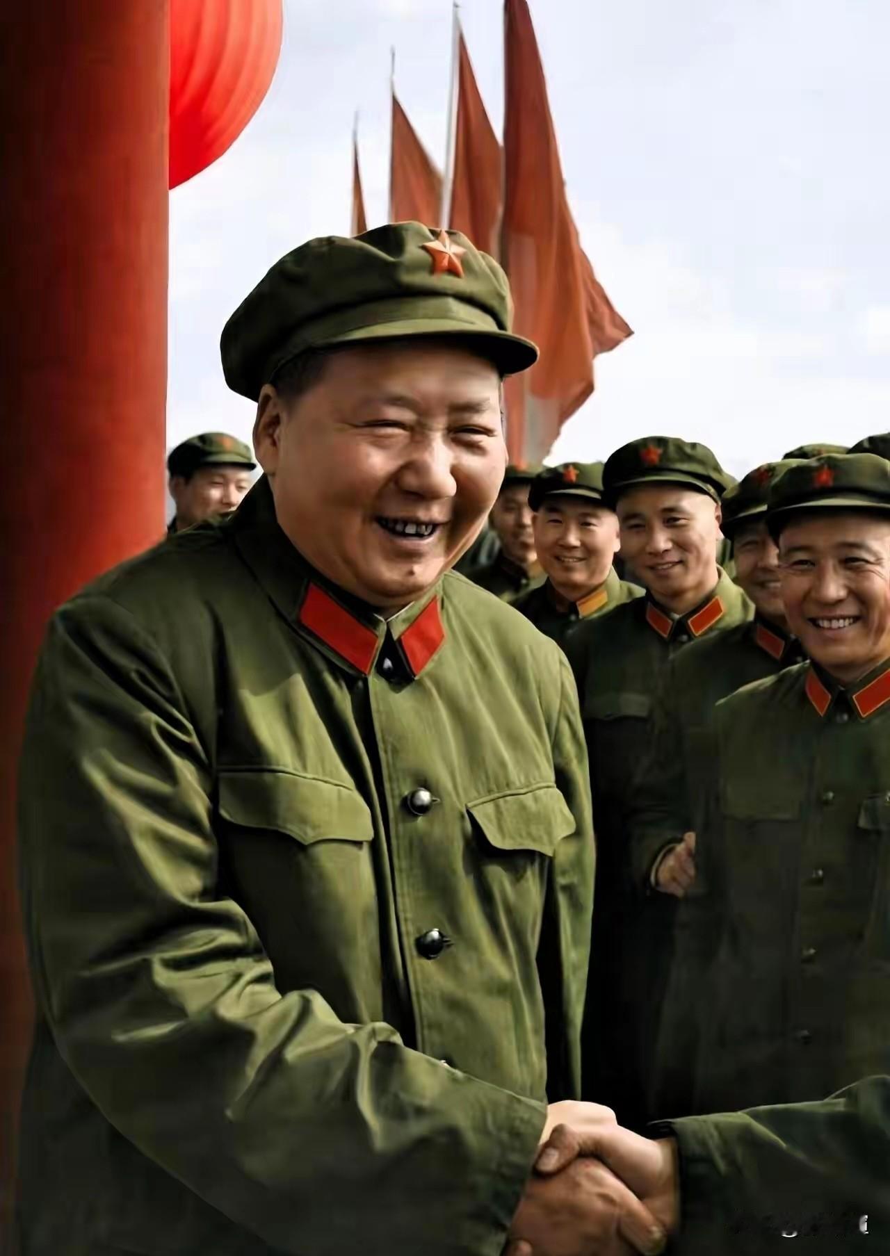 最威武的军装，最慈祥的笑容，最坚定的目光，让人无比崇敬。