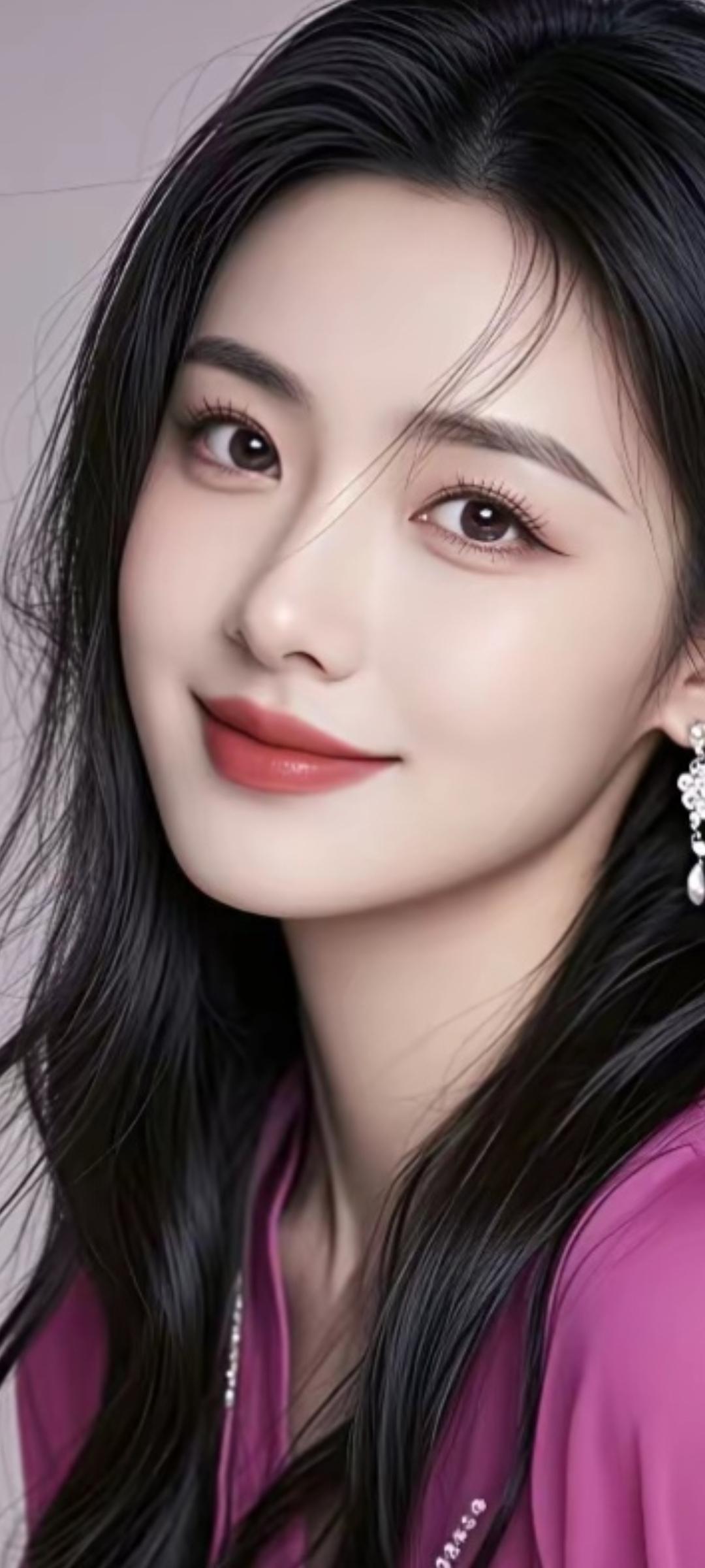 温柔甜美的少女，微笑如春风拂面。