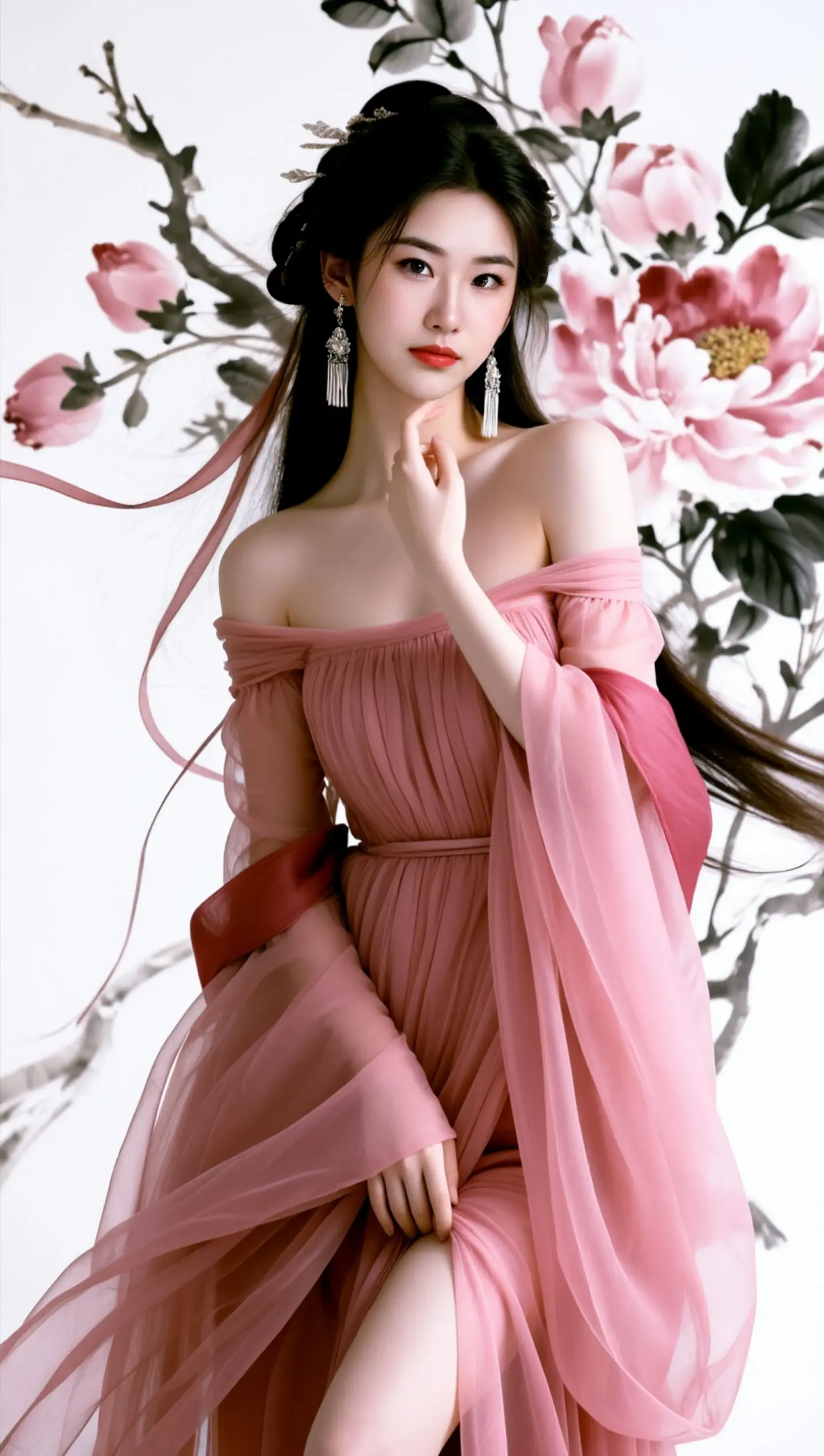 AI水墨粉纱照 随变ai随便玩