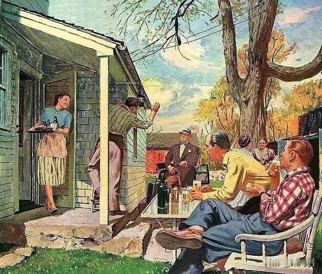 这幅画是美国著名插画家奥斯汀·布里格斯（Austin Briggs）于1948年