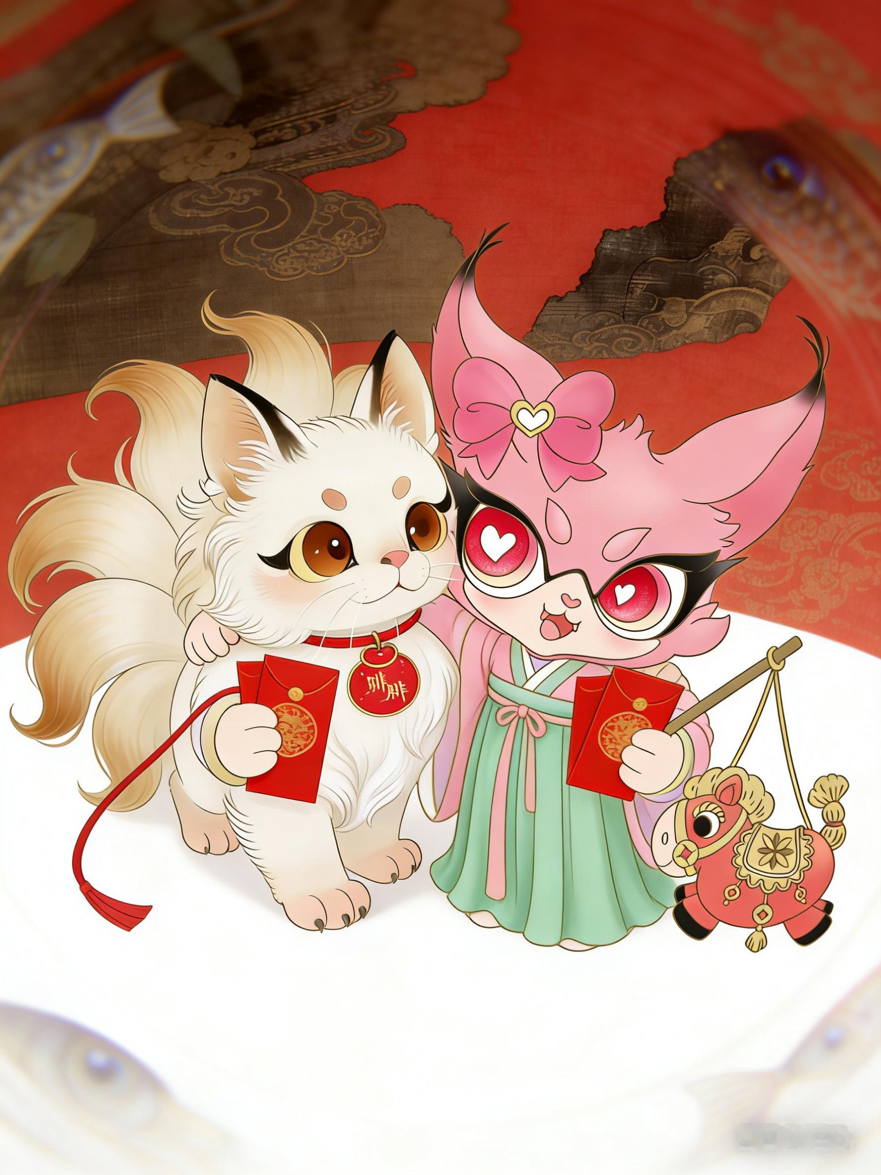 春节啦🧨上古神兽也变成古风小生🪭，春节穿上新汉服携上古瑞兽给大家拜年🧧啦！