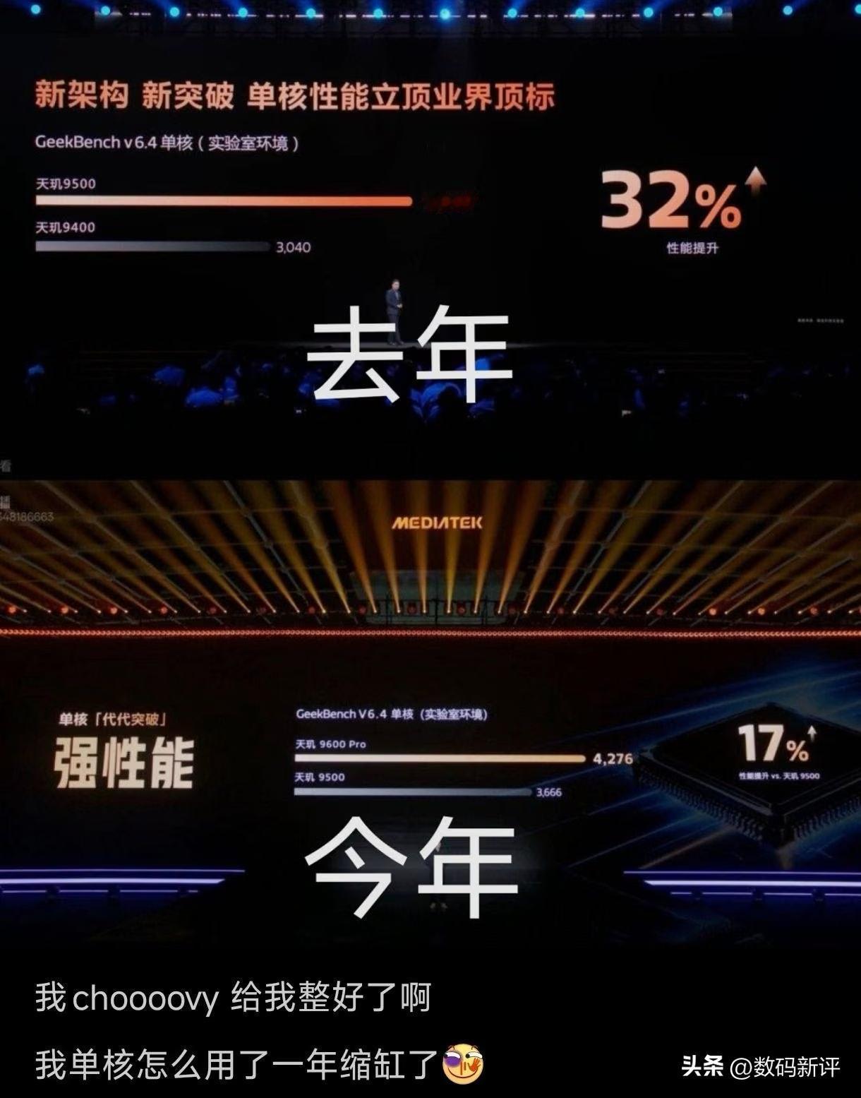 这个9600Pro跑分对比图看笑了有没有[奸笑]去年天玑9500发布跑分刚好四千