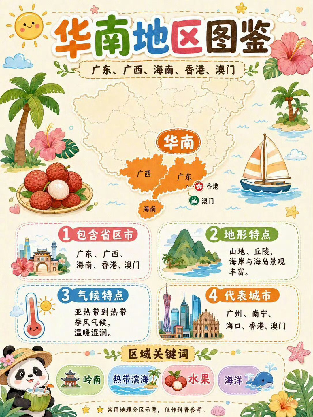 中国七大地理区域，一张图讲明白。 