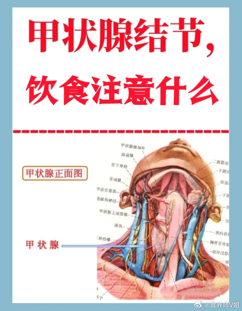 #自测甲状腺结节的方法# 【甲状腺结节患者在饮食方面需要注意些什么?】首先要明确