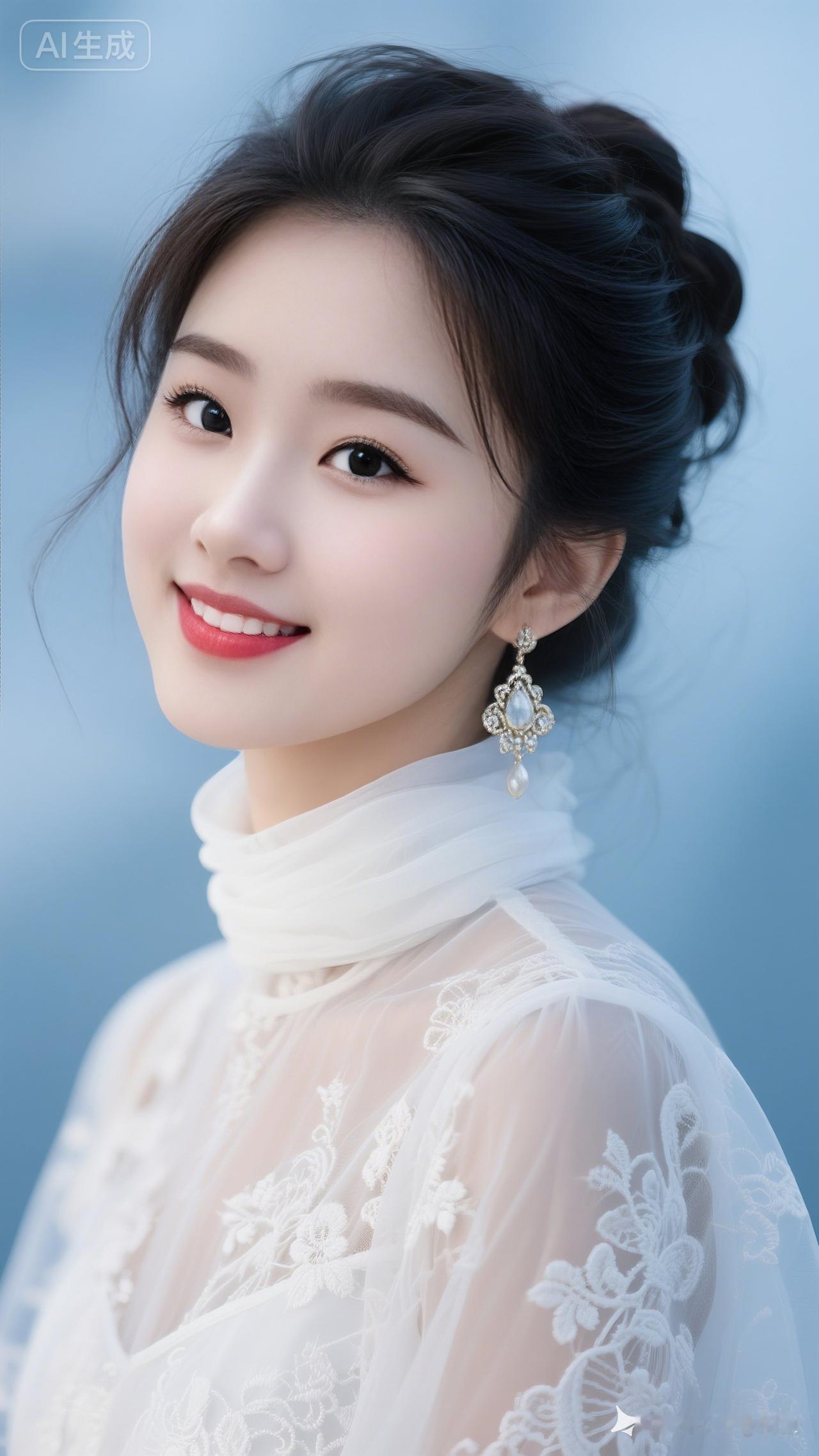 温柔优雅的婚纱照，笑靥如花，梦幻唯美。